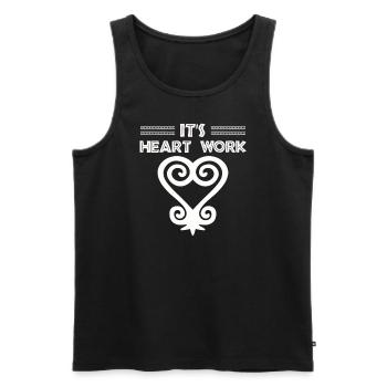 Symbole Sankofa Adinkra Ghana Noir - Débardeur bio Premium Homme - noir - Devant - Michal (187cm)