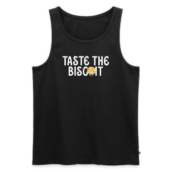 Taste The Biscuit Taste The Goodness - Men's Premium Organic Tank Top - black - Front - AI Model Male 178 light (178cm)