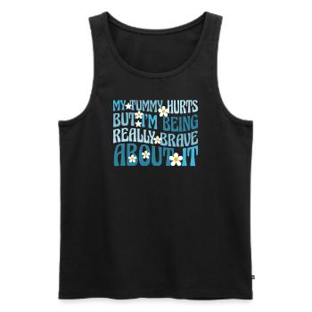 Mein Bauch tut weh, aber ich bin wirklich - Männer Premium Bio Tank Top - Schwarz - Vorne - Michal (187cm)