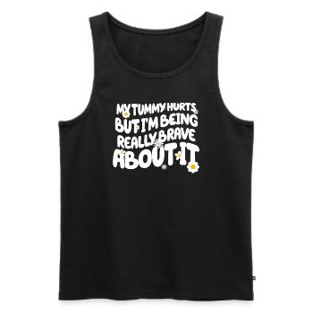 Mein Bauch tut weh, aber ich bin wirklich - Männer Premium Bio Tank Top - Schwarz - Vorne - Michal (187cm)