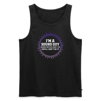 Sound Guy Not A Magician - Men's Premium Organic Tank Top - black - Front - AI Model Male 178 light (178cm)