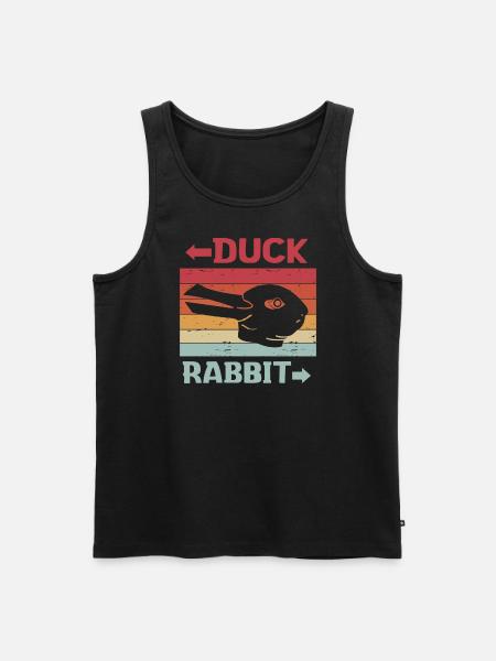 Wittgensteins Rabbit Duck Illusion - Men's Premium Organic Tank Top - black
