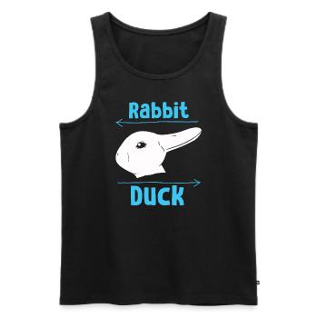Wittgensteins Rabbit Duck Illusion - Men's Premium Organic Tank Top - black - Front - AI Model Male 178 light (178cm)