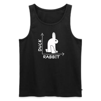 Wittgensteins Rabbit Duck Illusion - Men's Premium Organic Tank Top - black - Front - AI Model Male 178 light (178cm)