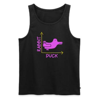 Wittgensteins Rabbit Duck Illusion - Men's Premium Organic Tank Top - black - Front - AI Model Male 178 light (178cm)