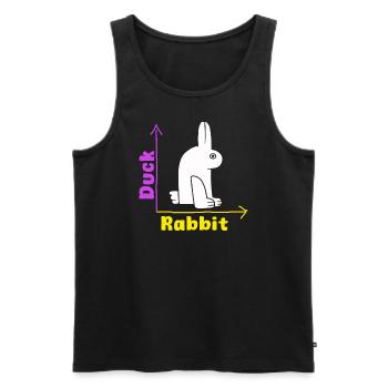 Wittgensteins Rabbit Duck Illusion - Men's Premium Organic Tank Top - black - Front - AI Model Male 178 light (178cm)