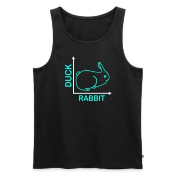Wittgensteins Rabbit Duck Illusion - Men's Premium Organic Tank Top - black - Front - AI Model Male 178 light (178cm)