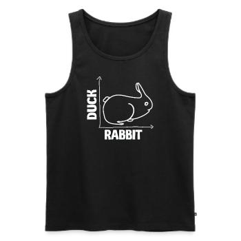 Wittgensteins Rabbit Duck Illusion - Men's Premium Organic Tank Top - black - Front - AI Model Male 178 light (178cm)