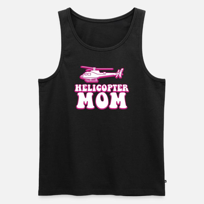 Helikopter Eltern Lustige Helikoptermutter - Männer Premium Bio Tank Top - Schwarz