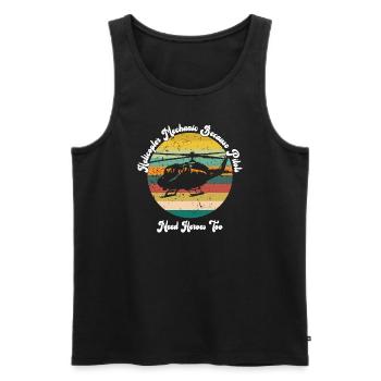 Helicopter Mechanic Heroes Pride - Men's Premium Organic Tank Top - black - Front - Michal (187cm)