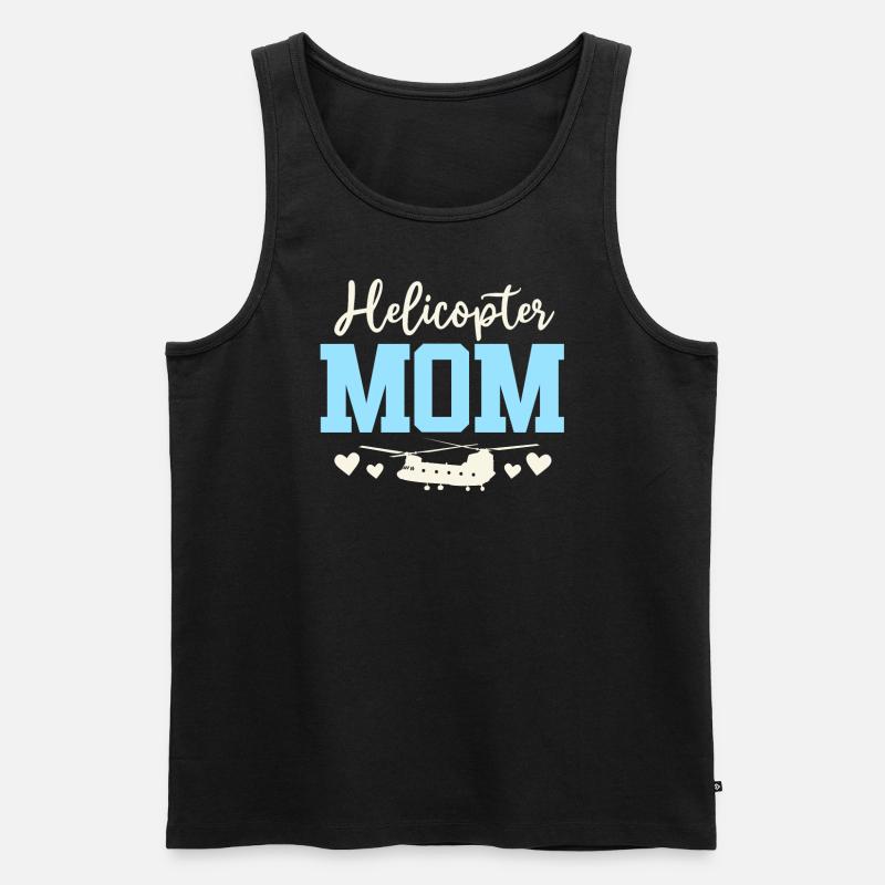 Helikopter Eltern Lustige Helikoptermutter - Männer Premium Bio Tank Top - Schwarz