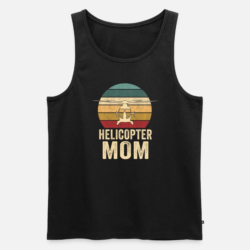 Helikopter Eltern Lustige Helikoptermutter - Männer Premium Bio Tank Top - Schwarz