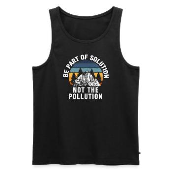 No Littering Anti Littering Earth Day - Men's Premium Organic Tank Top - black - Front - AI Model Male 178 light (178cm)