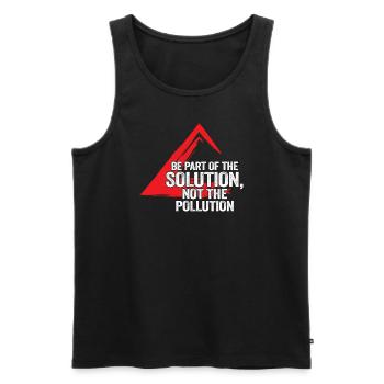 No Littering Anti Littering Earth Day - Men's Premium Organic Tank Top - black - Front - AI Model Male 178 light (178cm)