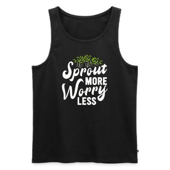 Urban Gardener Männer Frauen Microgreens - Männer Premium Bio Tank Top - Schwarz - Vorne - AI Model Male 178 light (178cm)