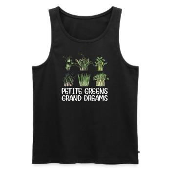 Jardinier Urbain Hommes Femmes Microgreens - Débardeur bio Premium Homme - noir - Devant - Michal (187cm)