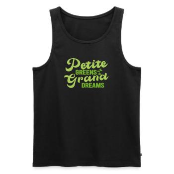 Jardinier Urbain Hommes Femmes Microgreens - Débardeur bio Premium Homme - noir - Devant - Michal (187cm)