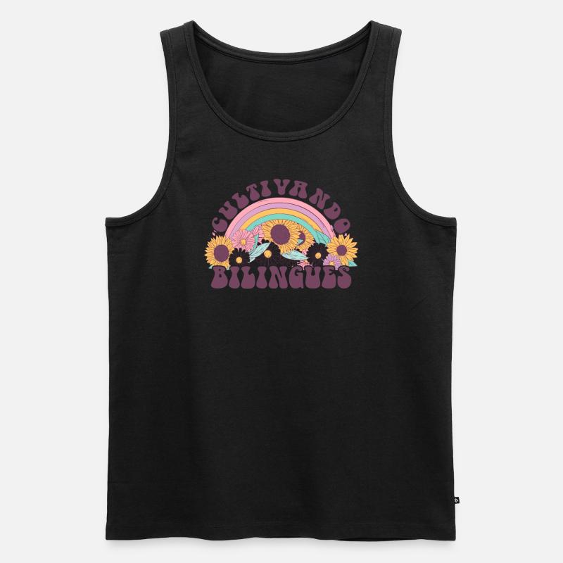 Cultivando Bilingües Spanischlehrer - Männer Premium Bio Tank Top - Schwarz