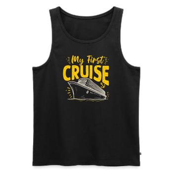 My First Cruise Family Vacation - Fun - Men's Premium Organic Tank Top - black - Front - AI Model Male 178 light (178cm)