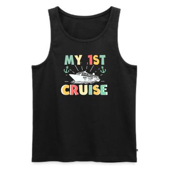 My First Cruise Family Vacation - Fun - Men's Premium Organic Tank Top - black - Front - AI Model Male 178 light (178cm)
