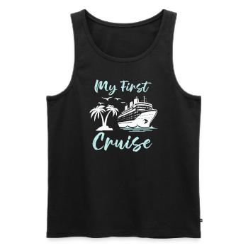 My First Cruise Family Vacation - Fun - Men's Premium Organic Tank Top - black - Front - AI Model Male 178 light (178cm)