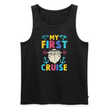 My First Cruise Family Vacation - Fun - Men's Premium Organic Tank Top - black - Front - AI Model Male 178 light (178cm)