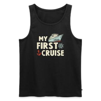 My First Cruise Family Vacation - Fun - Men's Premium Organic Tank Top - black - Front - AI Model Male 178 light (178cm)