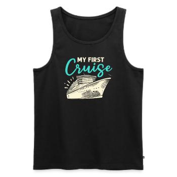 My First Cruise Family Vacation - Fun - Men's Premium Organic Tank Top - black - Front - AI Model Male 178 light (178cm)