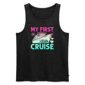 My First Cruise Family Vacation - Fun - Men's Premium Organic Tank Top - black - Front - AI Model Male 178 light (178cm)