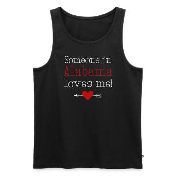Jemand in Alabama liebt mich - Männer Premium Bio Tank Top - Schwarz - Vorne - Michal (187cm)