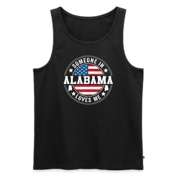 Someone In Alabama Loves Me - Men's Premium Organic Tank Top - black - Front - AI Model Male 178 light (178cm)