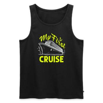 My First Cruise Family Vacation - Fun - Men's Premium Organic Tank Top - black - Front - AI Model Male 178 light (178cm)