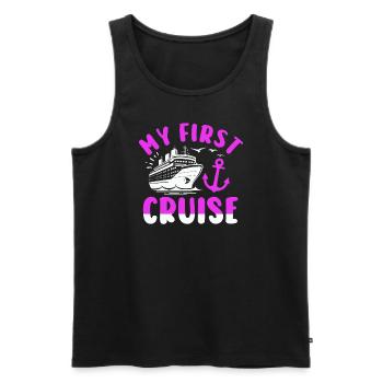 My First Cruise Family Vacation - Fun - Men's Premium Organic Tank Top - black - Front - AI Model Male 178 light (178cm)