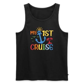 My First Cruise Family Vacation - Fun - Men's Premium Organic Tank Top - black - Front - AI Model Male 178 light (178cm)