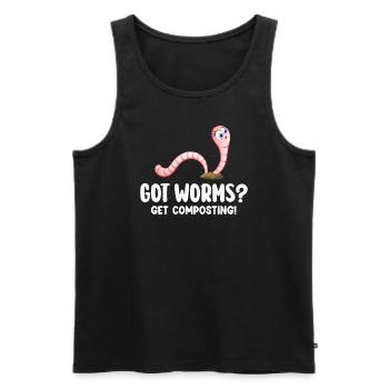 Wurmfarmer Wurmkompost Niedliche Männer Frauen - Männer Premium Bio Tank Top - Schwarz - Vorne - Michal (187cm)