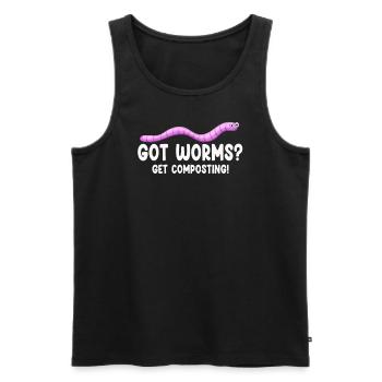 Wurmfarmer Wurmkompost Niedliche Männer Frauen - Männer Premium Bio Tank Top - Schwarz - Vorne - Michal (187cm)
