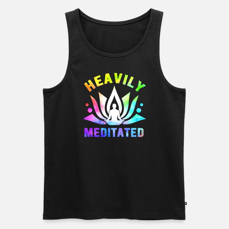 Stark meditiert - Männer Premium Bio Tank Top - Schwarz