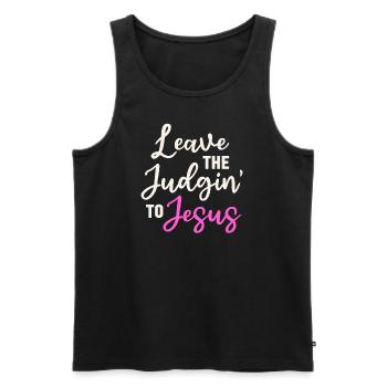 Leave The Judgin' To Jesus - Men's Premium Organic Tank Top - black - Front - Michal (187cm)