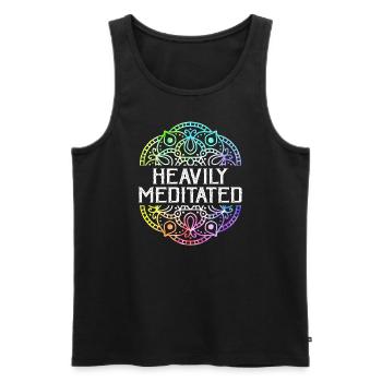 Stark meditiert - Männer Premium Bio Tank Top - Schwarz - Vorne - Michal (187cm)