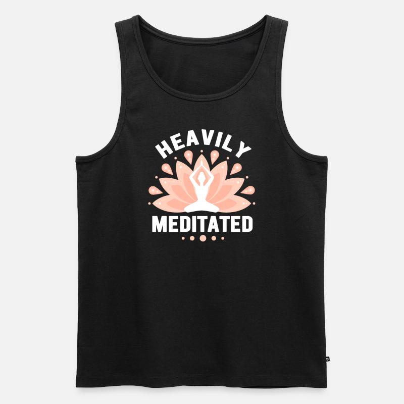 Stark meditiert - Männer Premium Bio Tank Top - Schwarz