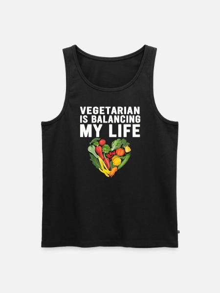 Vegetarian Balancing My Life - Men's Premium Organic Tank Top - black