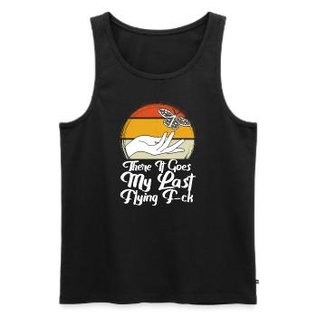 There It Goes My Last Flying F - Men's Premium Organic Tank Top - black - Front - Michal (187cm)