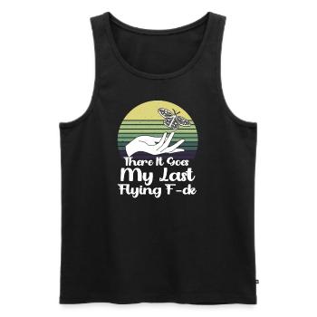 There It Goes My Last Flying F - Men's Premium Organic Tank Top - black - Front - Michal (187cm)