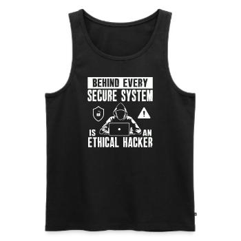 Ethical Hacker Cybersecurity Expertise - Men's Premium Organic Tank Top - black - Front - AI Model Male 178 light (178cm)