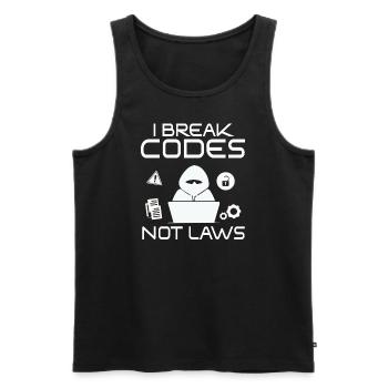 Ethical Hacker Cybersecurity Expertise - Men's Premium Organic Tank Top - black - Front - AI Model Male 178 light (178cm)