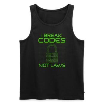 Ethical Hacker Cybersecurity Expertise - Men's Premium Organic Tank Top - black - Front - AI Model Male 178 light (178cm)