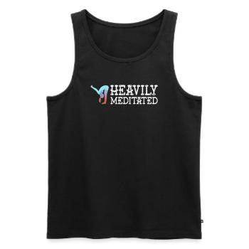 Stark meditiert - Männer Premium Bio Tank Top - Schwarz - Vorne - Michal (187cm)