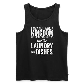 Herrschaft über Wäsche und Geschirr Hausfrau - Männer Premium Bio Tank Top - Schwarz - Vorne - AI Model Male 178 light (178cm)