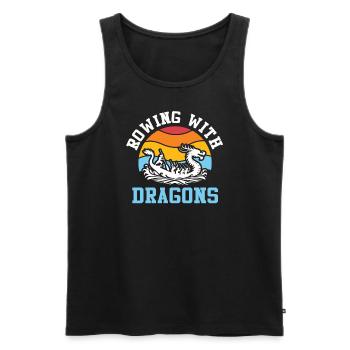 Ramer avec Dragons Dragons Dragonboat - Débardeur bio Premium Homme - noir - Devant - Michal (187cm)