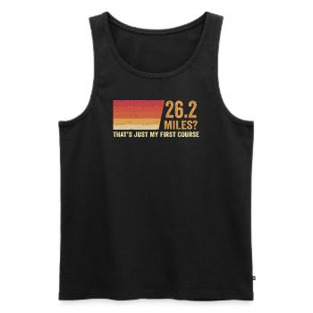 26.2 Miles? That's Just My First Course - Men's Premium Organic Tank Top - black - Front - Michal (187cm)